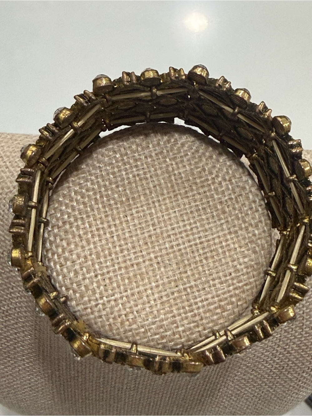 Gold Crystal Stretch Bracelet - Picture 3 of 5